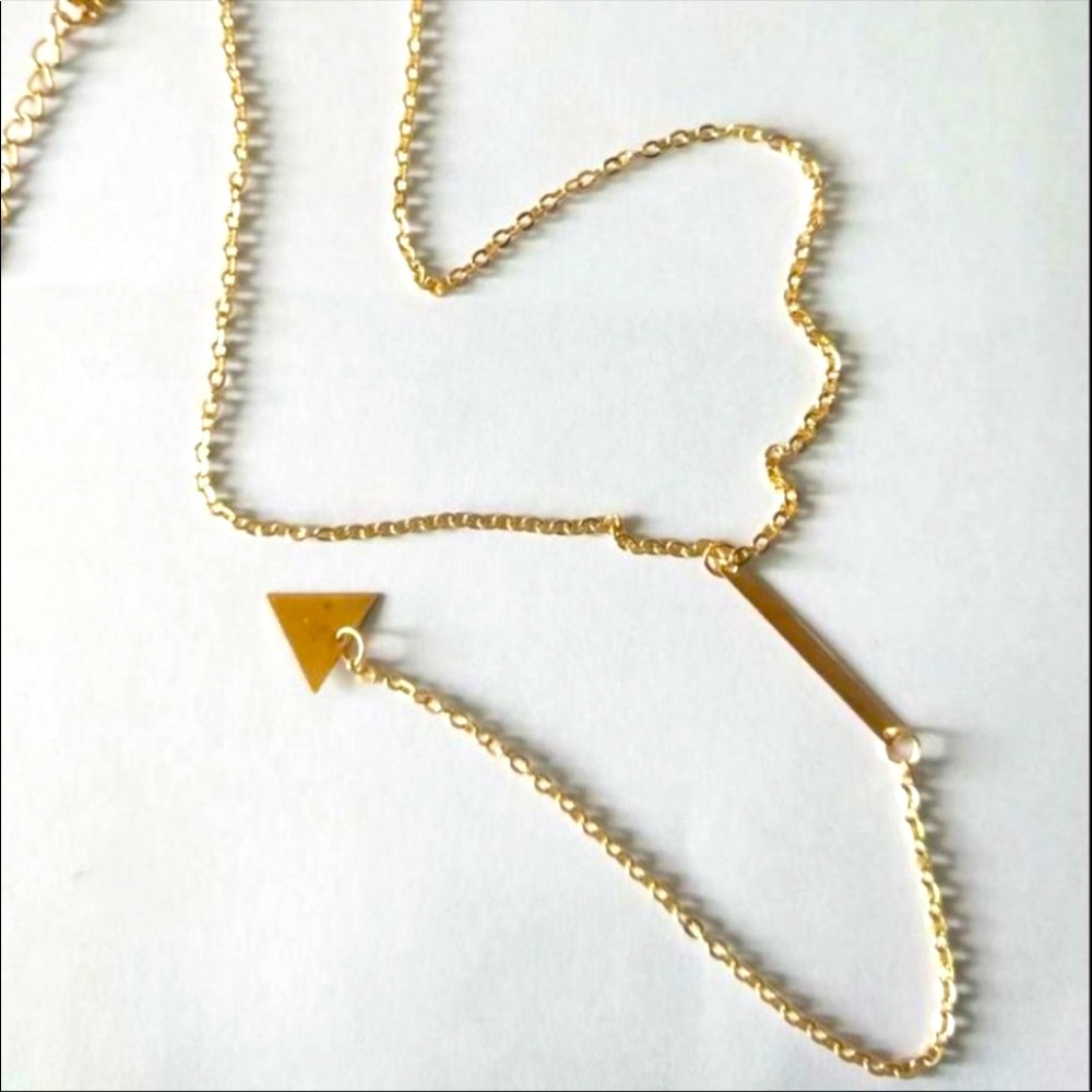 🏹Long Gold Chain Bar & Arrow Dainty Necklace🌵